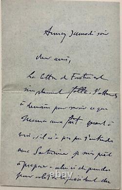 Georges Clemenceau Signed Autograph Letter / La Justice / Journalisme