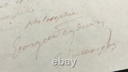 Georges Feydeau Signed Autograph Letter + Autograph Manuscript 1903