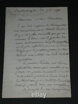 Georges Giacometti, Autographed Letter Signed Constantinople, 1876 Chérif Pacha