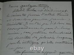 Georges Giacometti, Autographed Letter Signed Constantinople, 1876 Chérif Pacha