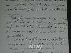 Georges Giacometti, Autographed Letter Signed Constantinople, 1876 Chérif Pacha