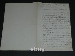 Georges Giacometti, Autographed Letter Signed Constantinople, 1876 Chérif Pacha