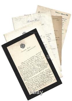 Georges HUGO / 17 signed autograph letters / Hauteville-House / Grandfather