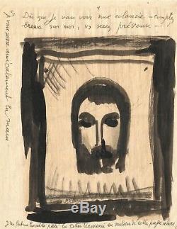 Georges Rouault Signed Autograph Letter Illustrated With An Original Drawing. 1930