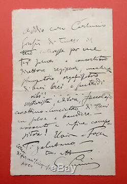 Giacomo Puccini Autograph Letter Signed About Manon Lescaut