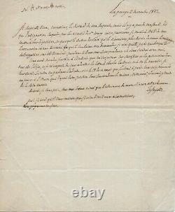 Gibert Du Motier De La Fayette Autograph Letter Signed Monarchie De Juillet