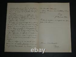 Giuseppe Jung Autograph letter signed to Charles-Ange Laisant, Milan, 1898