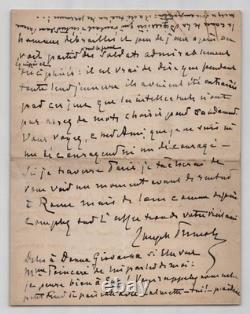 Giuseppe Primoli, autograph letter signed, Exile of Empress Eugénie, 1915