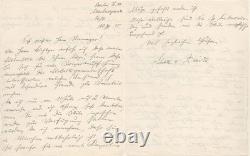 Grete Von Zieritz Musical Composer Autograph Signed Letter 1935