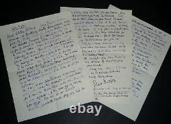 Gus BOFA SIGNED AUTOGRAPH LETTER My dear friend, 3 pages