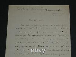 Gustave Boissière SIGNED AUTOGRAPH LETTER. Ugly photographs of young girls