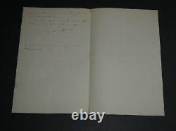 Gustave Boissière SIGNED AUTOGRAPH LETTER. Ugly photographs of young girls