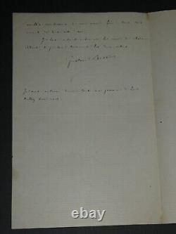 Gustave Boissière SIGNED AUTOGRAPH LETTER. Ugly photographs of young girls