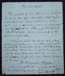 Gustave CHARPENTIER SIGNED AUTOGRAPH LETTER PRAISING Alfred BRUNEAU