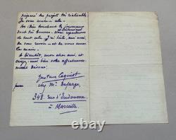 Gustave COQUIOT Set of 3 signed autograph letters to Eugène DESCAVES. 1914