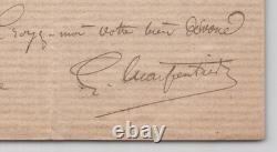 Gustave Charpentier Signed Autograph Letter Recommending a Musician, Louise
