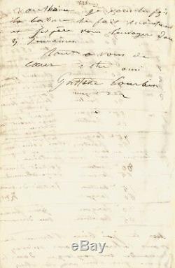Gustave Courbet / Autograph Letter Signed In His Works And Expo Besancon