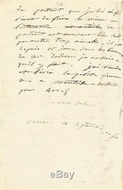 Gustave Courbet / Autograph Letter Signed / On His Painting And An Exhibition