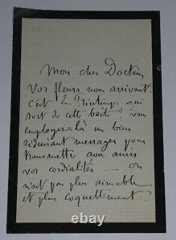 Gustave DROZ Autographed Letter Signed Your flowers have arrived 4 pages 1880