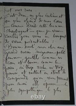 Gustave DROZ Autographed Letter Signed Your flowers have arrived 4 pages 1880