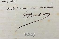 Gustave Flaubert Autograph Letter Signed Louis Bouilhet Le Cur On The Right