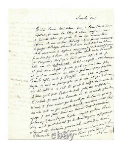 Gustave Flaubert / Signed Autograph Letter / Madame Bovary / Colet / Musset