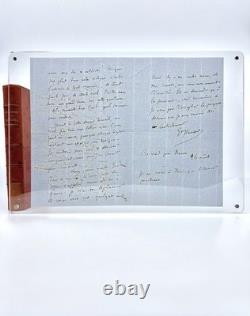 Gustave Flaubert warm and beautiful signed autograph letter. 1867