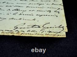Gustave GUICHES signed autograph letter Huysmans Malherbe Bloy 1931
