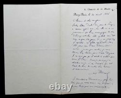 Gustave NADAUD SIGNED AUTOGRAPH LETTER, Passy-Paris, 1886