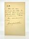 Guy De Maupassant Autographed Letter Signed New Year 1884 1889