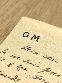 Guy de MAUPASSANT Autographed letter signed New Year 1884 1889