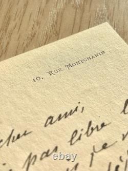 Guy de MAUPASSANT Autographed letter signed New Year 1884 1889