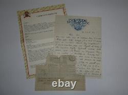 Guy des Cars SIGNED AUTOGRAPH LETTER and A TELEGRAM 1941