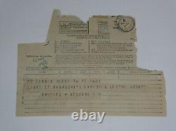 Guy des Cars SIGNED AUTOGRAPH LETTER and A TELEGRAM 1941