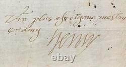 HENRI IV Autographed Letter signed War of Religion & Governor of Guyenne