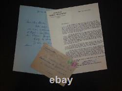 HUMBERT Agnès TYPED SIGNED LETTER and HANDWRITTEN SIGNED LETTER, PARIS 1950