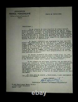 HUMBERT Agnès TYPED SIGNED LETTER and HANDWRITTEN SIGNED LETTER, PARIS 1950