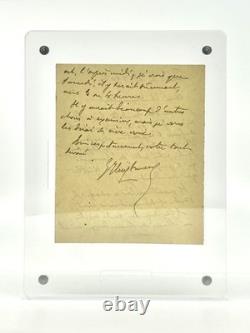 HUYSMANS Autographed letter signed to Louise Desborde Renouard Whistler 1902