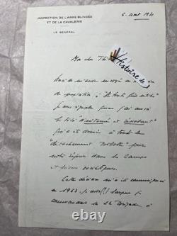 Handwritten autograph letter from General Alain de Boissieu, De Gaulle, WWII, Companion