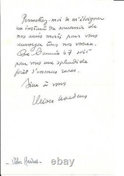 Handwritten autographed letter signed by Kleber Haedens. Hussar. Galtier Boissière