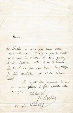 Hector Berlioz Autograph Letter Signed