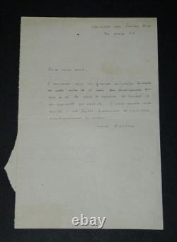 Henri BARBUSSE, writer SIGNED AUTOGRAPH LETTER, AUMONT-PAR-SENLIS, 1925