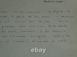 Henri BARBUSSE, writer SIGNED AUTOGRAPH LETTER WITH HIS INITIALS