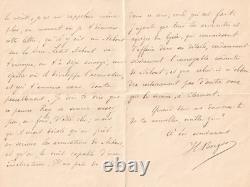Henri BERGSON defends himself against any plot Autographed letter signed 1884