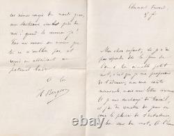 Henri BERGSON seeks the law of things 1885 Autographed letter signed