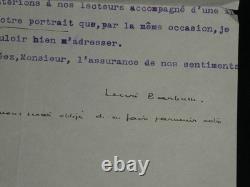 Henri Barbusse Lot of 4 autograph and typed signed letters, 1906