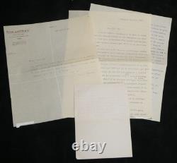 Henri Barbusse Set of 3 Autographed and Typed Letters Signed 1909 1915