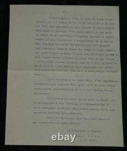 Henri Barbusse Set of 3 Autographed and Typed Letters Signed 1909 1915
