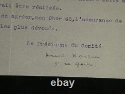 Henri Barbusse Set of 3 Autographed and Typed Letters Signed 1909 1915