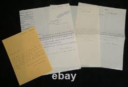 Henri Barbusse Set of 4 signed autographed and typed letters 1906